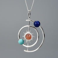Thumbnail for Solar System Silver Pendant-Your Soul Place