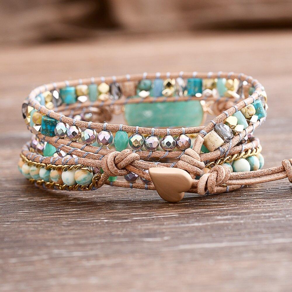 Walk In The Woods Amazonite Wrap Bracelet-Your Soul Place