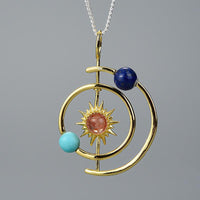 Thumbnail for Solar System Silver Pendant-Your Soul Place