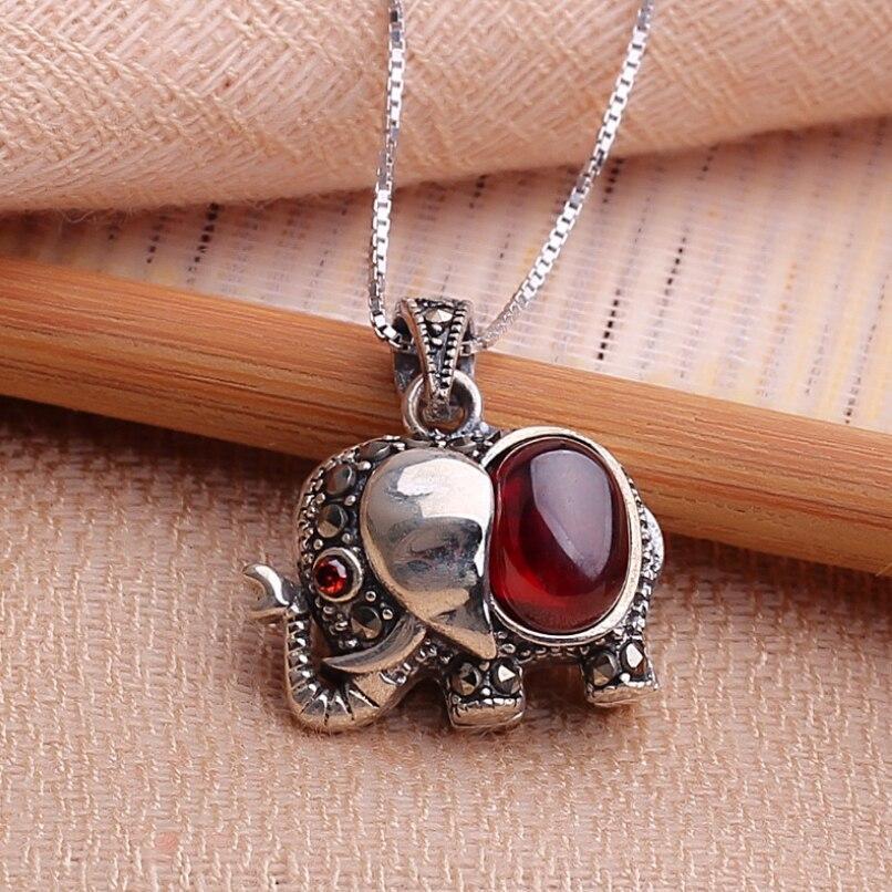 Elephant Symbol Red Garnet Necklace-Your Soul Place
