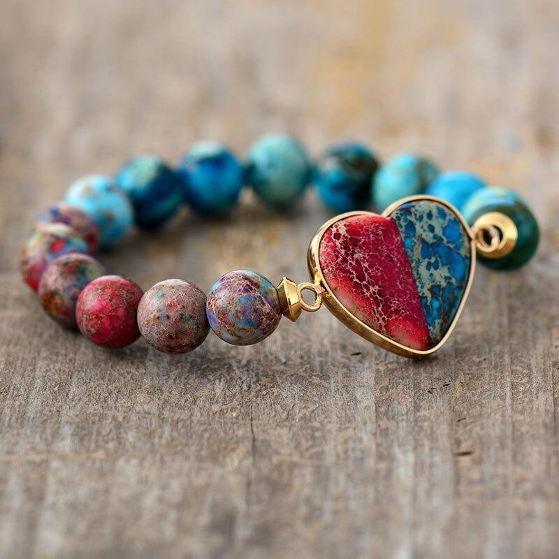 Stay Centered Loving Heart Jasper Bracelet-Your Soul Place