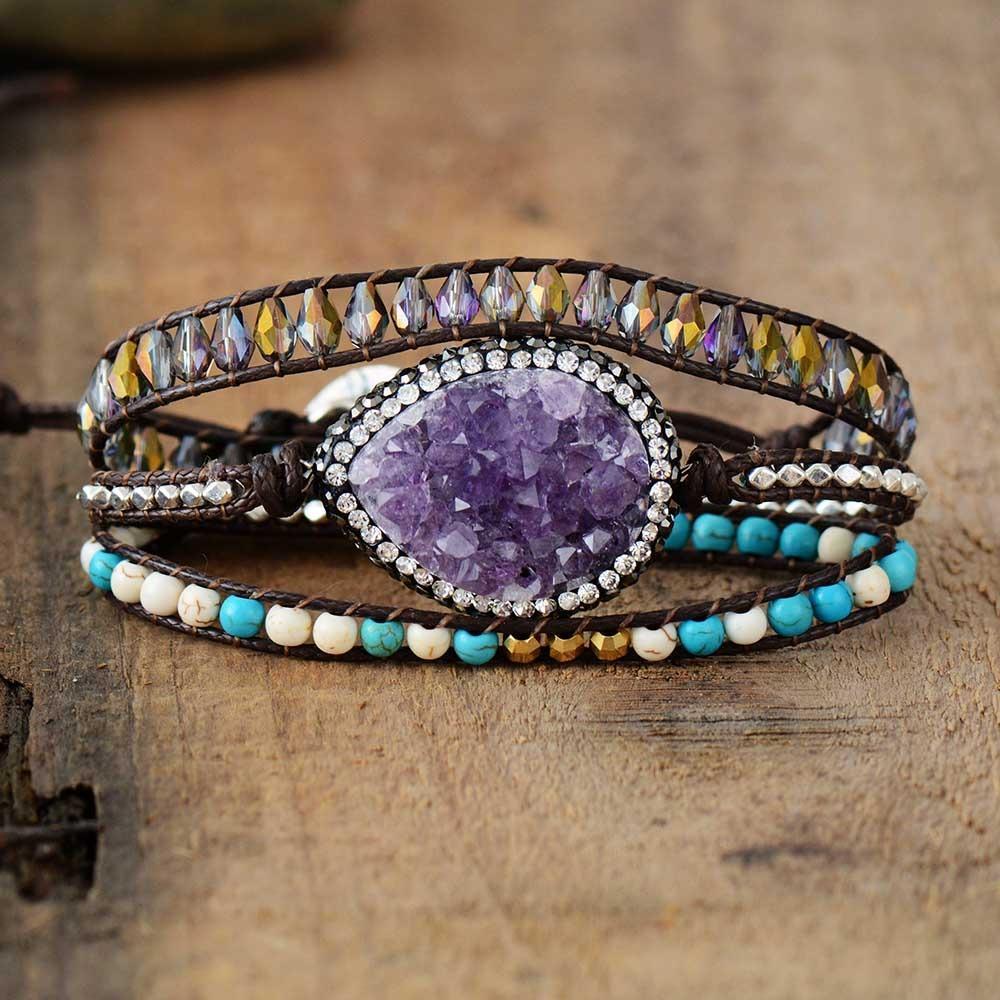 Mystical Lepidolite Crystal Wrap Bracelets-Your Soul Place