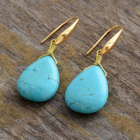 Thumbnail for The Green World Turquoise Teardrop Earrings-Your Soul Place