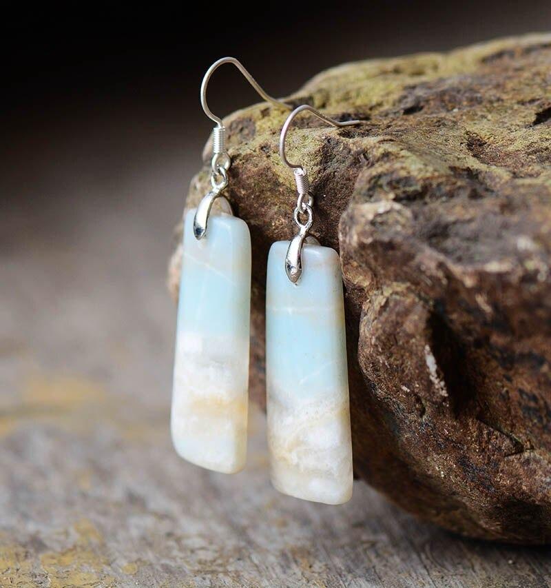 Natural Tranquility Amazonite Earrings-Your Soul Place