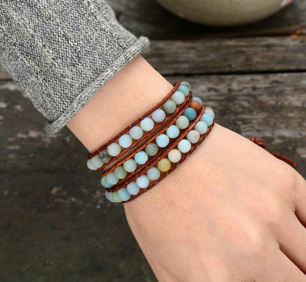 Inner Peace Amazonite Wrap Bracelet-Your Soul Place