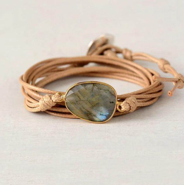 Intuitive Labradorite Wrap Bracelet-Your Soul Place