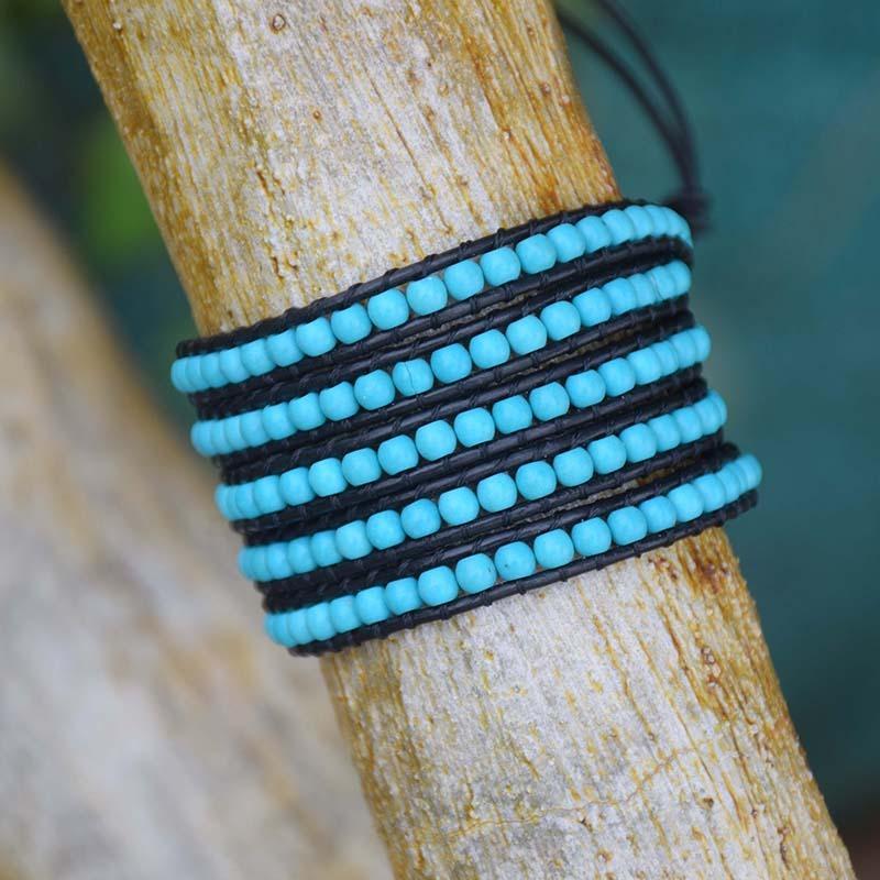 Aurora Boreal Turquoise Wrap Bracelet-Your Soul Place