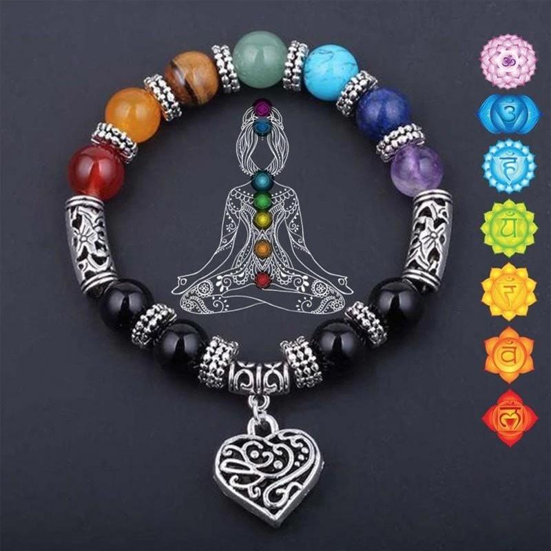 7 Chakra Reiki Healing Heart Bracelet-Your Soul Place