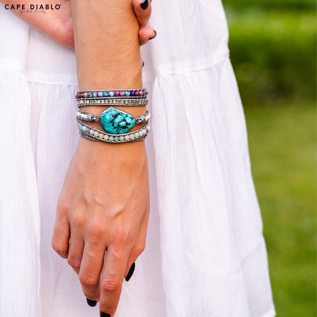 Healing Turquoise Protection Wrap Bracelet-Your Soul Place