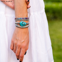 Thumbnail for Healing Turquoise Protection Wrap Bracelet-Your Soul Place