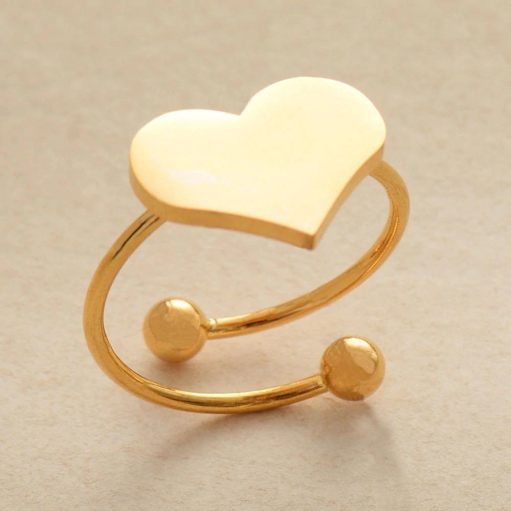 Shiny Gold Heart Ring-Your Soul Place