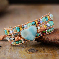 Thumbnail for Spiritual Heart Amazonite Wrap Bracelets-Your Soul Place