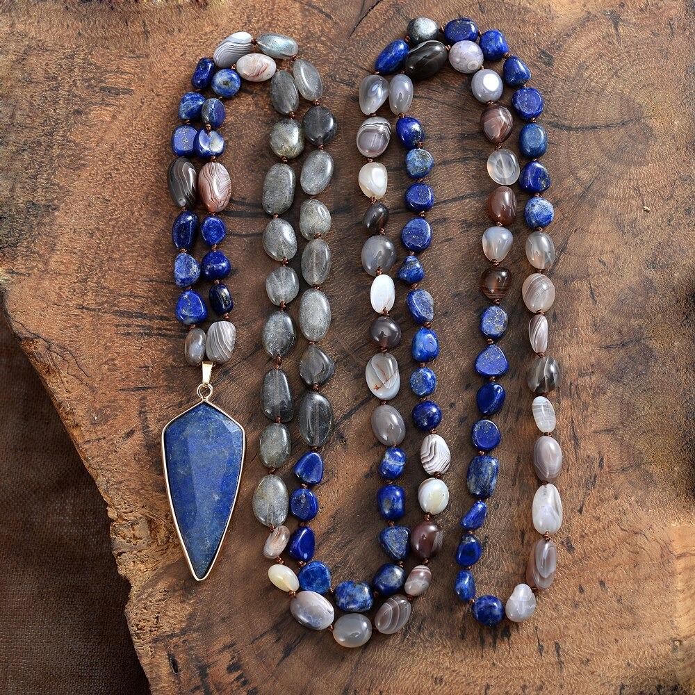 Lapis Lazuli Peace Shield Necklace-Your Soul Place