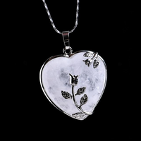 Thumbnail for Natural Crystal Quartz Heart Pendant & Necklace-Your Soul Place