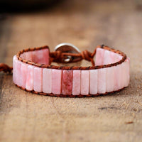 Thumbnail for Rosamie Pink Opal Stone Leather Bracelet-Your Soul Place
