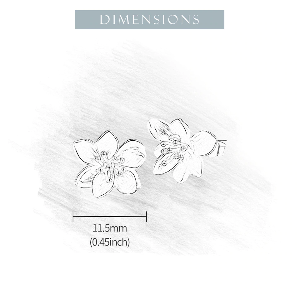 Whisper Floral Stud Earrings in Sterling Silver Plated 18K Gold-Your Soul Place