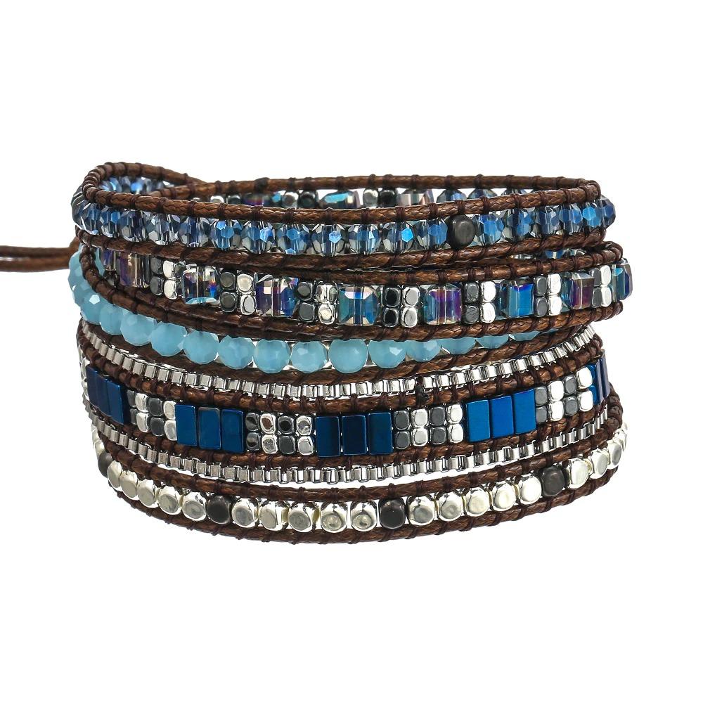 Boundless Sea Of Stars Hematite Wrap Bracelet-Your Soul Place