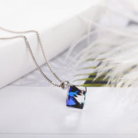 Thumbnail for Austrian Crystal Aurora Cube Necklace-Your Soul Place