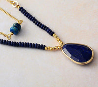 Thumbnail for Time To Shine Lapis Pendant 2 Layers Short Chokers Necklace-Your Soul Place