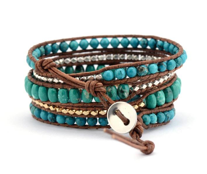 Natural Turquoise Spirit Wrap Bracelet-Your Soul Place