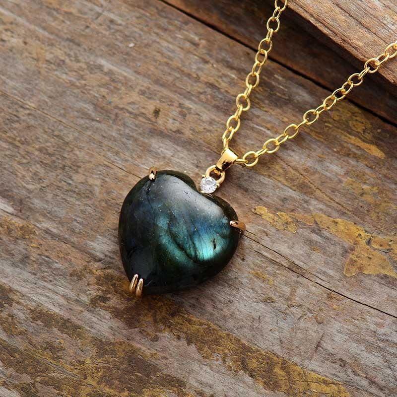 Carry My Heart Labradorite Necklace-Your Soul Place
