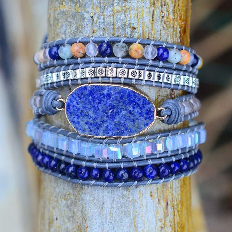 Peace Within Lapis Lazuli Stone Wrap Bracelet-Your Soul Place