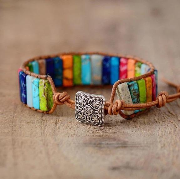 Jasper Stone Chakra Handmade Wrap Bracelet-Your Soul Place