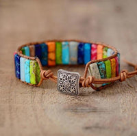 Thumbnail for Jasper Stone Chakra Handmade Wrap Bracelet-Your Soul Place