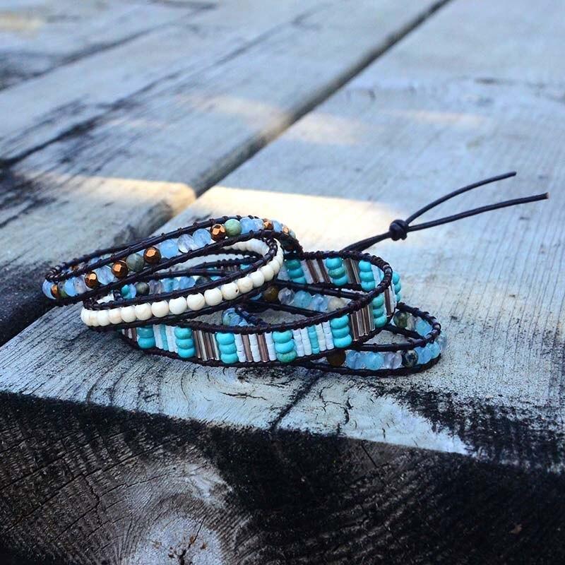 The Soothing Multi Mix Stone Wrap Bracelet-Your Soul Place