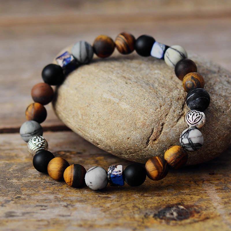 Natural Tiger Eye Lucky Bead Bracelet-Your Soul Place
