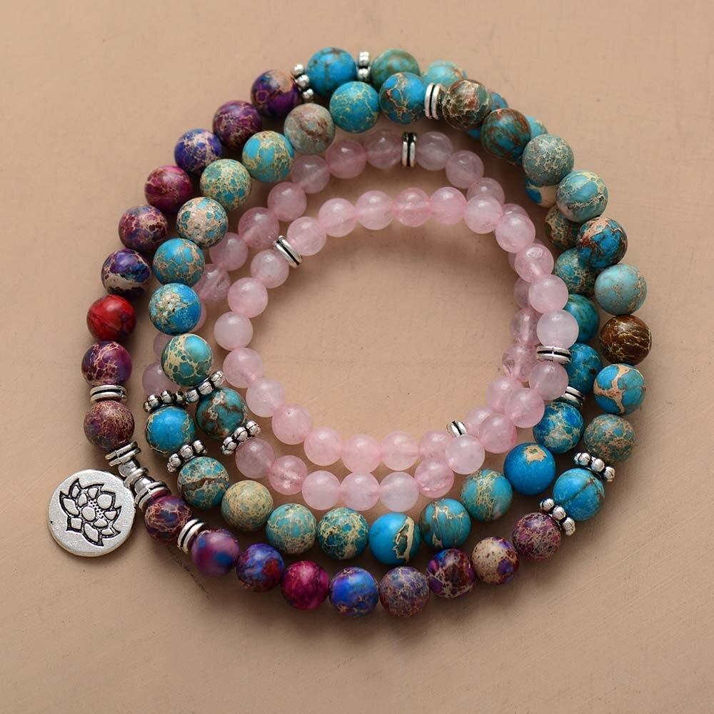 Anxiety Stress Relief Lotus Mala Bracelet/Necklace-Your Soul Place