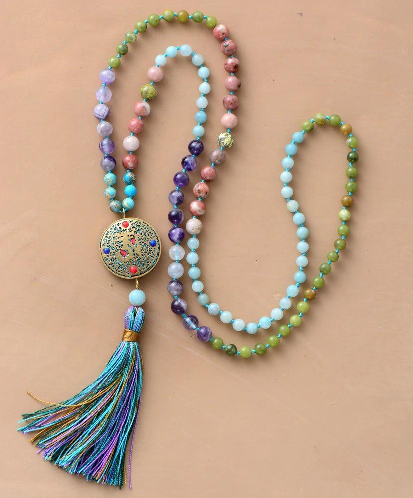 Prayer Necklace with Nepal Amulet and Tassel-Your Soul Place