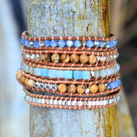 Thumbnail for Confidence Amazonite and Jasper Wrap Bracelet-Your Soul Place