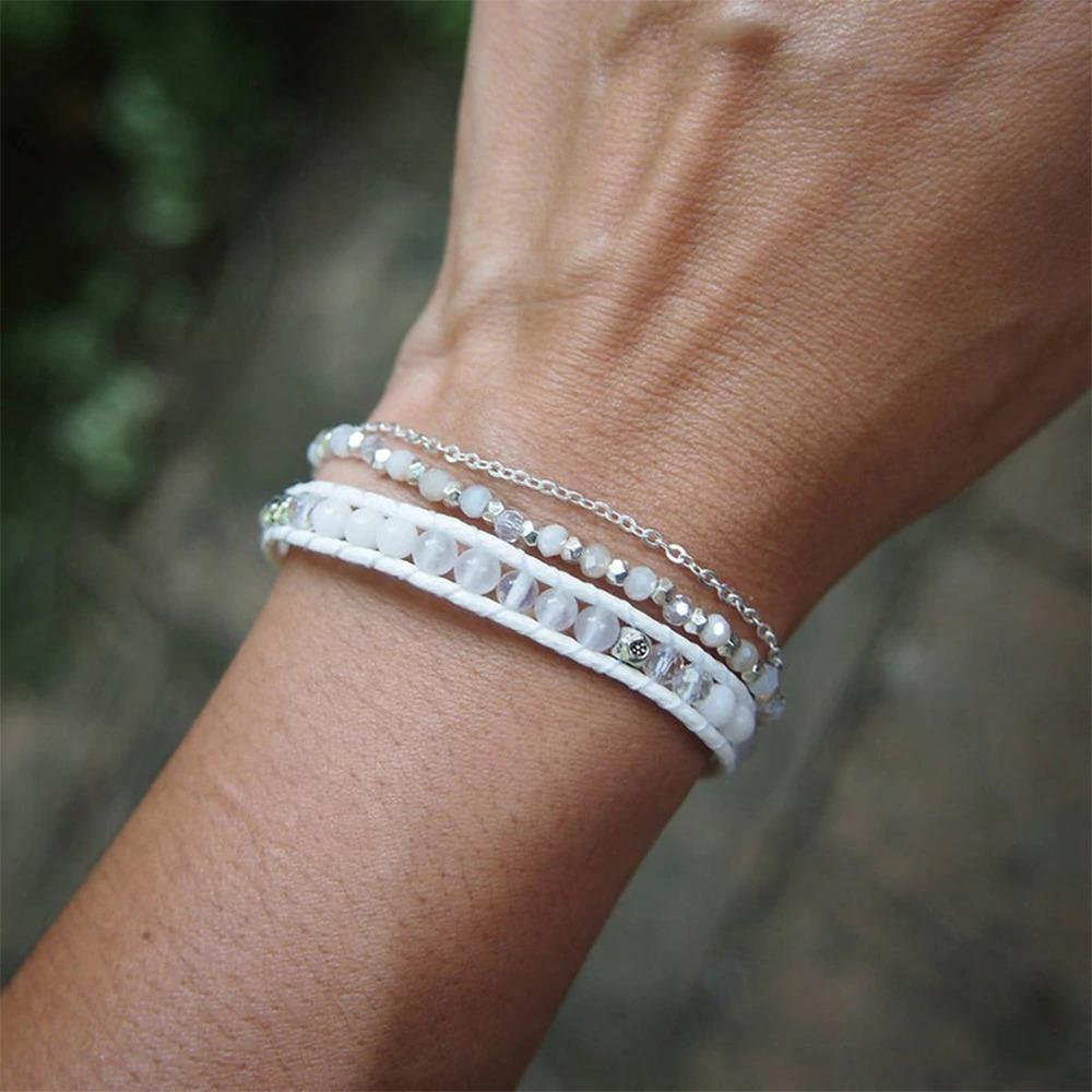 Calm White Jasper Wrap Bracelet-Your Soul Place