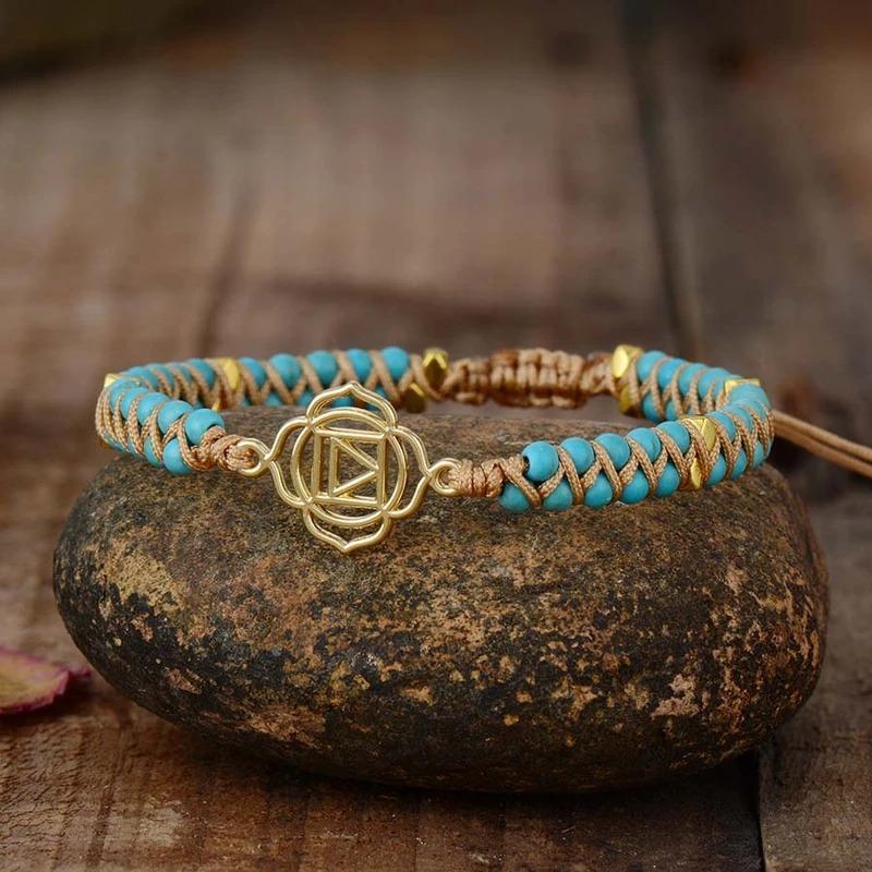 Lotus Charm Turquoise Bracelet-Your Soul Place