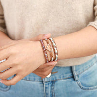 Thumbnail for Natural Tourmaline Crystal Heart Wrap Bracelet-Your Soul Place