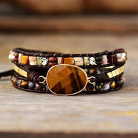 Thumbnail for Relief Tiger Eye And Jasper Wrap Bracelet-Your Soul Place