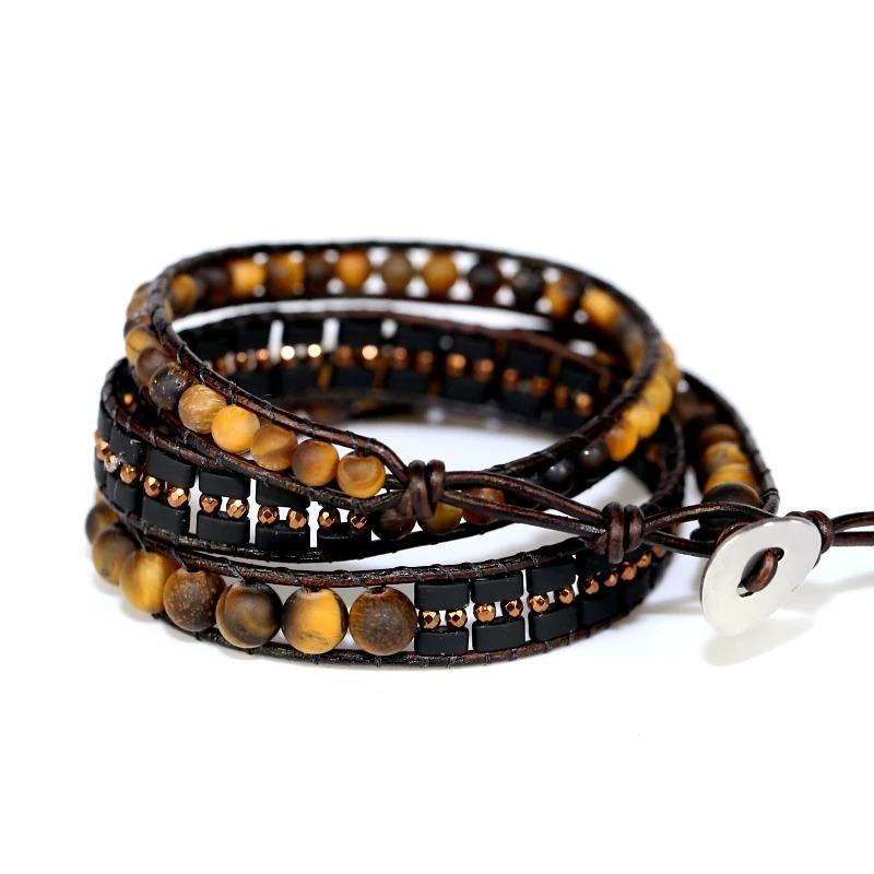 Luxury Tiger Eye Beads Wrap Bracelet-Your Soul Place