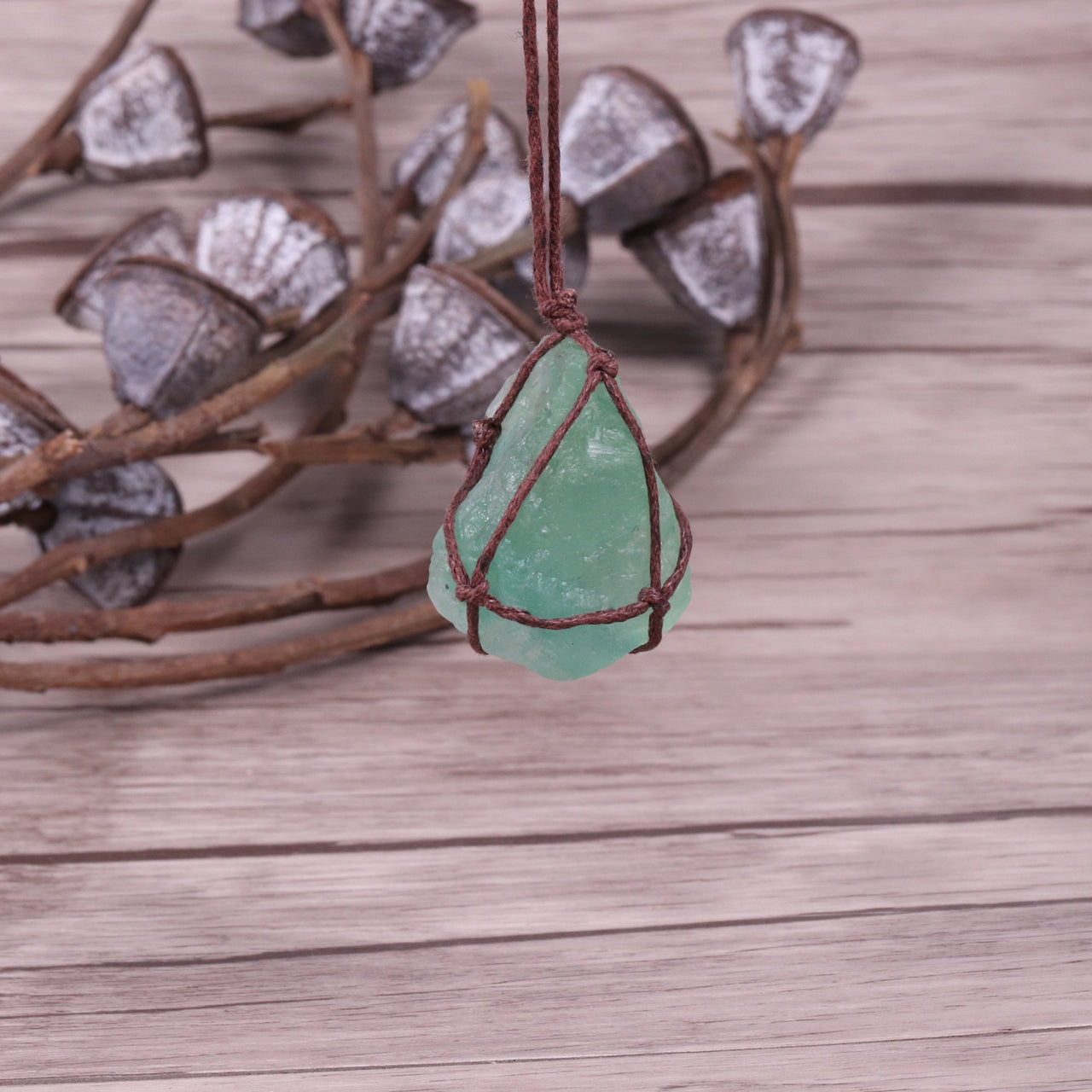 Gemstone Monthly - Dream Crystal Green Fluorite Rope Necklace-Your Soul Place