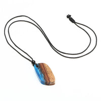 Thumbnail for Anti-Anxiety Wood & Ocean Resin Handmade Rope Necklace-Your Soul Place