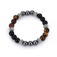 Thumbnail for Tiger Eye Stone & Hematite Good Luck and Healing Bracelet-Your Soul Place