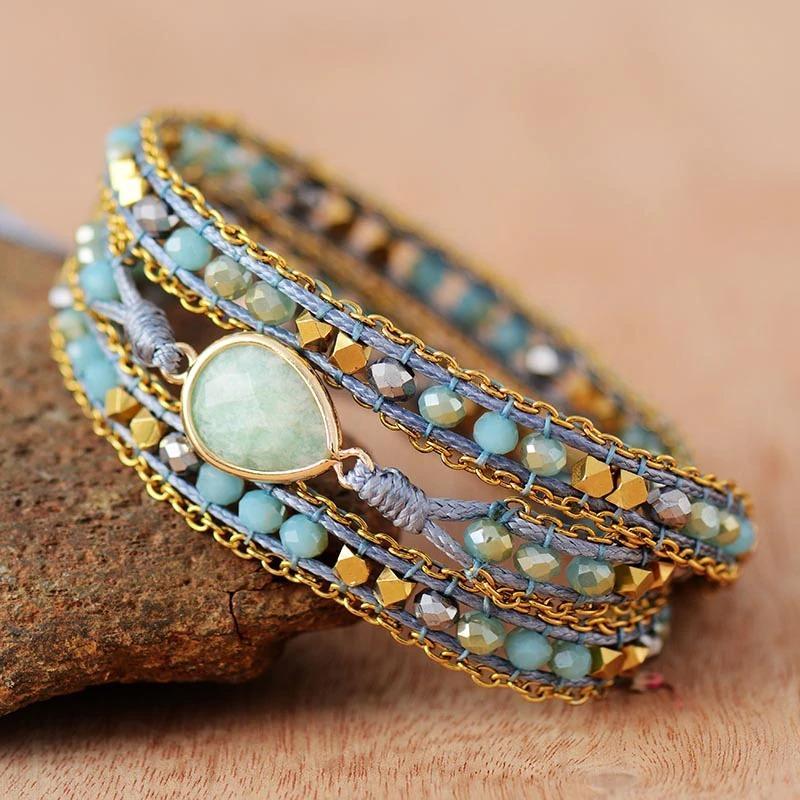 You Are Loved Amazonite Wrap Bracelet-Your Soul Place