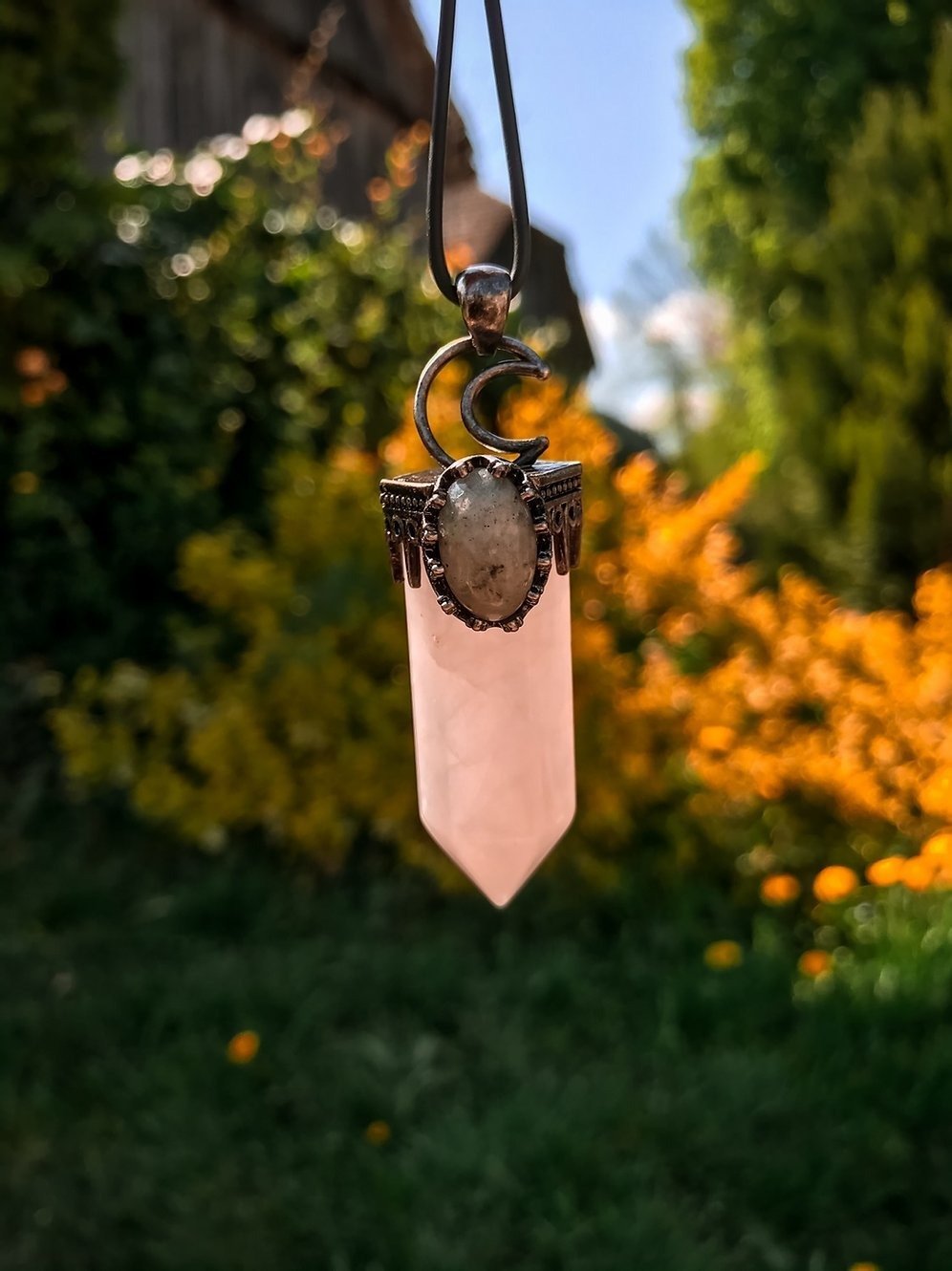Moon Light Crystal Pendants Necklace-Your Soul Place