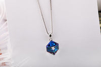 Thumbnail for Austrian Crystal Aurora Cube Necklace-Your Soul Place