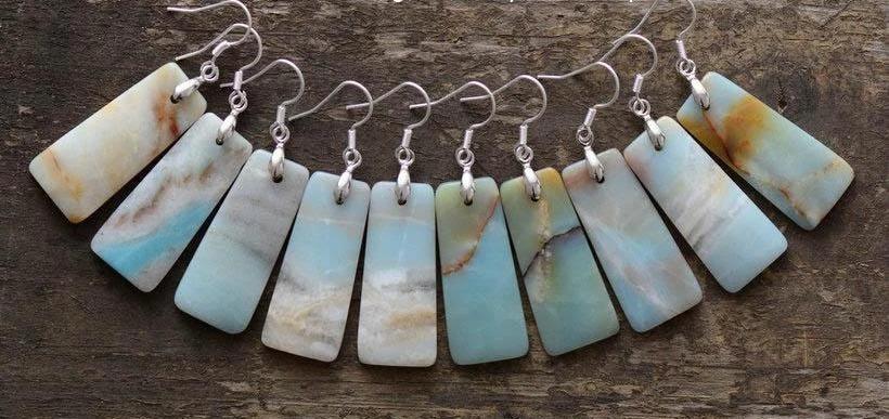Natural Tranquility Amazonite Earrings-Your Soul Place
