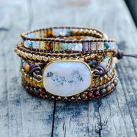 Thumbnail for Agate Moonlight Agate Wrap Bracelet-Your Soul Place