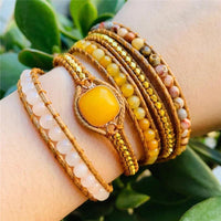 Thumbnail for BOHO Yellow Jade Beaded Wrap Bracelet-Your Soul Place
