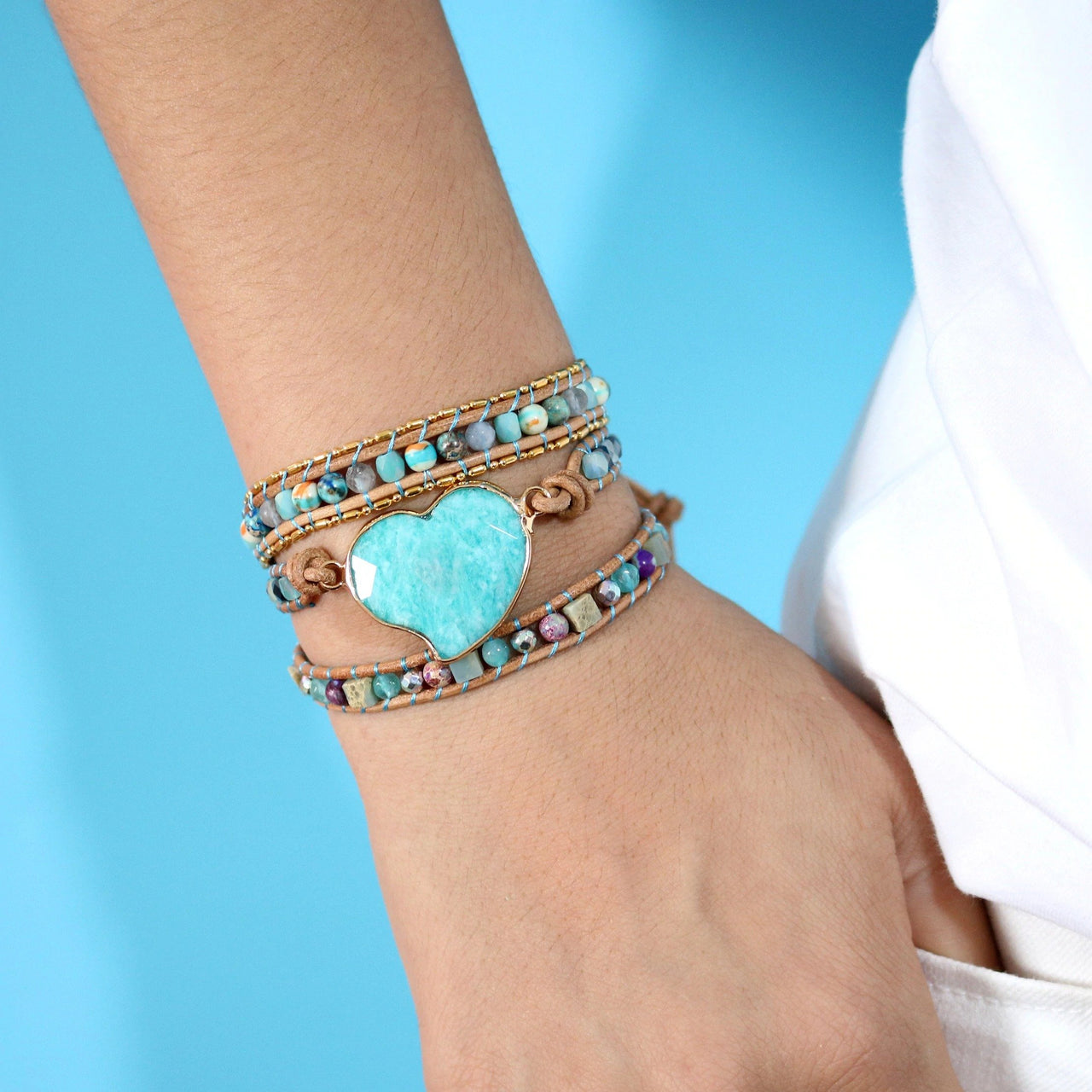 Infinite Balance Amazonite Wrap Bracelet-Your Soul Place