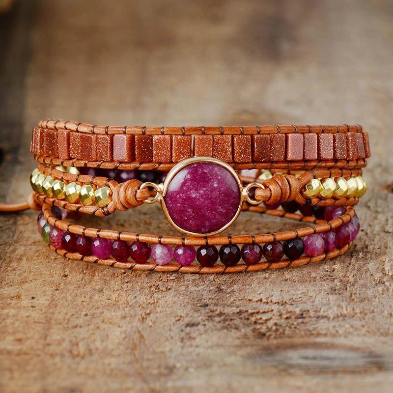 Natural Goldstone Precious Wrap Bracelet-Your Soul Place