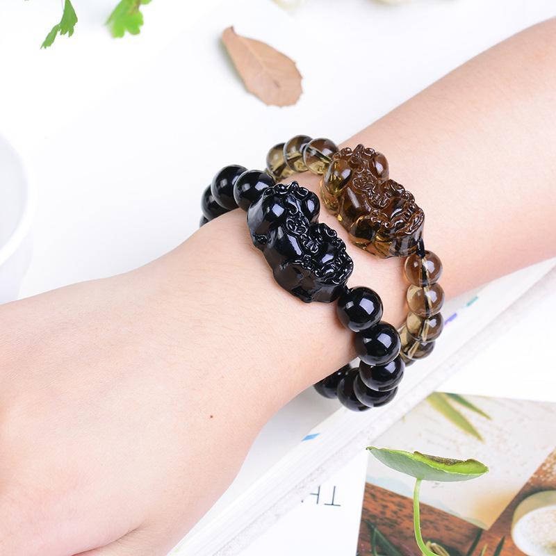 Feng Shui PIXIU Crystal Natural Stone Lucky Amulet Obsidian Bracelet-Your Soul Place